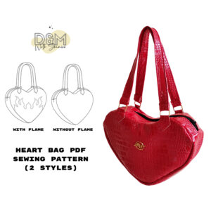 Heart Bag Sewing Pattern PDF